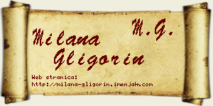 Milana Gligorin vizit kartica